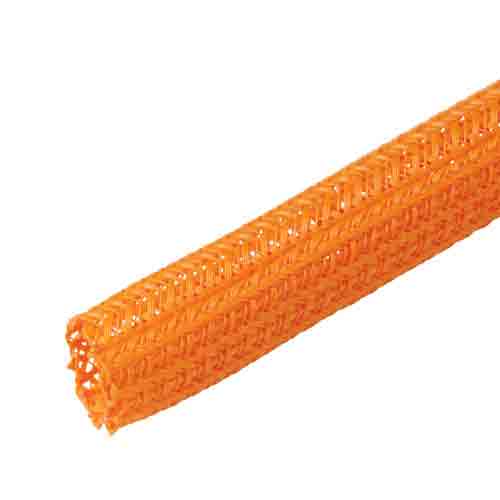 1 1/4-2 Orange Braided Flexible Wrap - 25 Feet